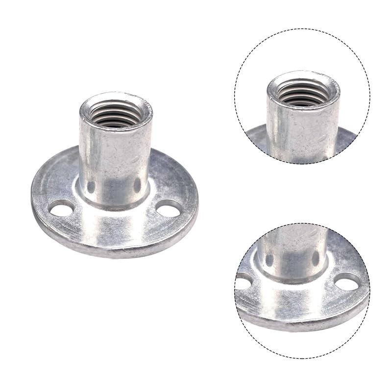 10Pcs Carbon Steel T-Nuts,Thread Insert Tee Nuts,M12 Hole Tee Nuts,Zinc