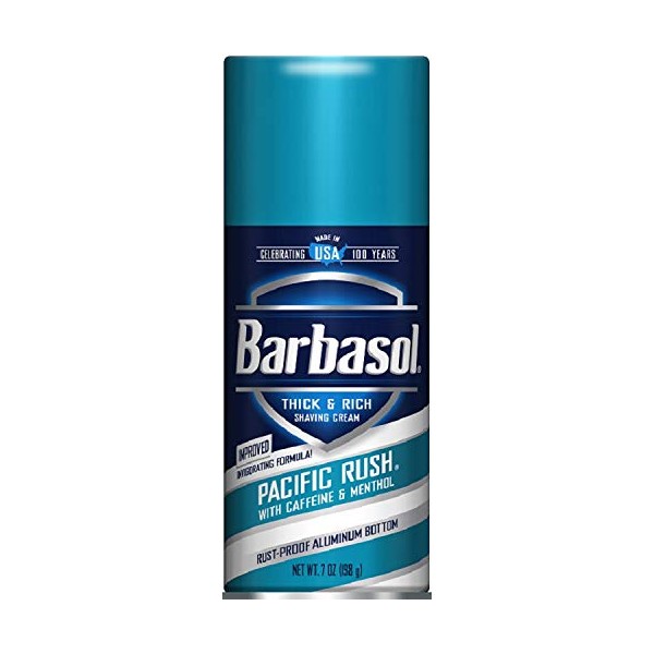Barbasol Shave Cream 7 Ounce (Pacific Rush, Pack of 3)