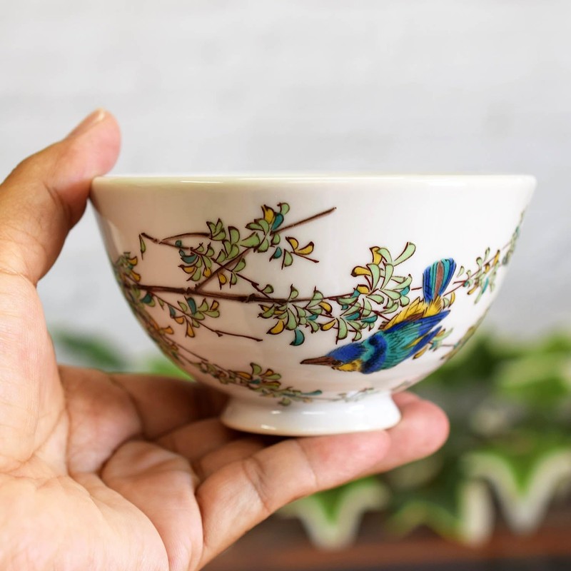 Waza no Kura Rice Bowl, Japanese Tableware, Kutaniyaki, Lightweight, Rice