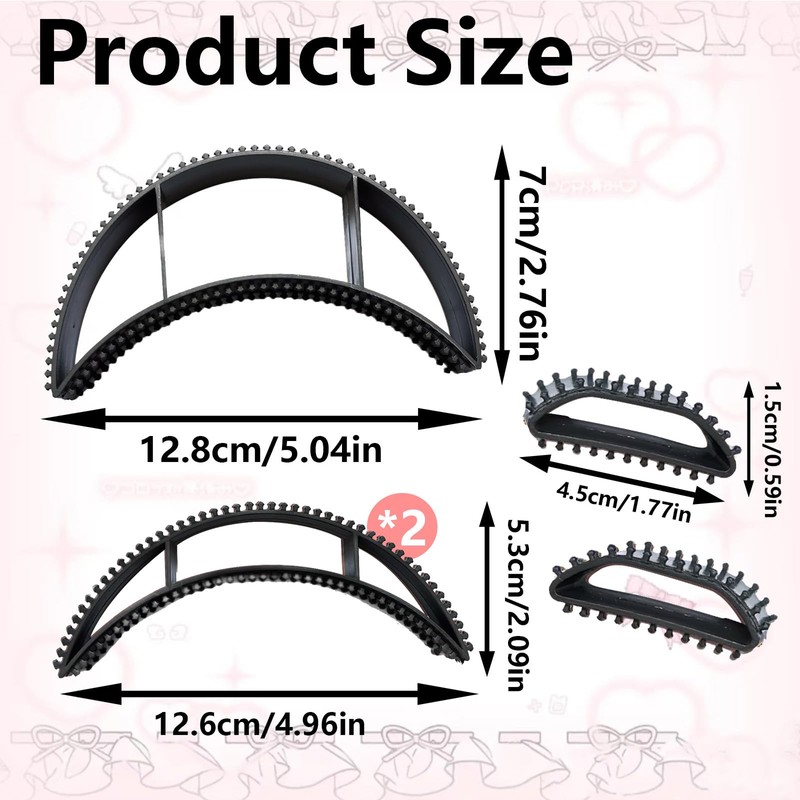 5pcs Bump It Hair Accessory Set - Includes Hair Bumps