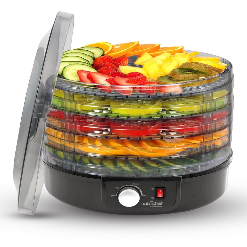 NutriChef Food Dehydrator Machine - Professional Electric Multi-Tier Food Preserver,
