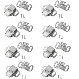 8-Set Heavy Duty Mailbox Replacement Roller Catch Latch Kit with Screws - Single Roller Suction Buckle Included,Fits Closet, Cabinet, RV Doors