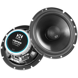 NVX® VSP65 6.5" Premium Car Speakers, 600W Max, 200W RMS, 2-Way 6-1/2 inch Coaxial w/ 1" Silk Dome Tweeters & Built-in X-Overs, Easy to Install in Cars/Trucks/Doors (Pair)