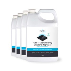 Zogics Rubber Flooring Cleaner and Degreaser – Cleaner Concentrate and Heavy Duty Degreaser for Rubber Floors and Mats, Biodegradable and Non Toxic Cleaner (4 Gallons/Case)