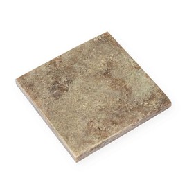 NKlaus Alabaster Charging Plate Square 8.5 x 8.5 cm - Handmade Square Alabaster Charging Plate, Ideal for Healing Stones and Jewellery, Perfect Spiritual Decoration for Energetic Cleansing 16386