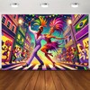 BlissYard Festival Carnival Banner Mardi Gras Party Backdrop Masquerade Photoshoot