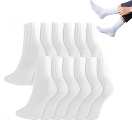 PanAcratis 6 Pairs White Socks Women White Ankle Socks Women, Women Socks Sports Gym, Breathable Casual Socks Ankle Cotton Liners Socks Crew Socks Women Crew Socks Men