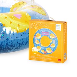 Legami - Inflatable Swimming Ring for Pool, Maxi Donut for Teens and Adults, Inflatable Accessories for Sea, Beach, Supports up to 80 kg, Swim Ring Shape