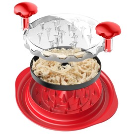 2024 Pro Chicken Shredder, Visible Meat Chopper Tool Twist with Separate Plate, Large Chicken Shredder Machine - Ergonomic Handle, Dishwasher Safe, Non-Slip, Heat Resistant