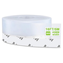 DINGLIAN 2025 Weather Stripping Door Seal, Silicone Rubber, Transparent, 16.4 Feet, 0.02 Inch Width, For Doors, Windows, Shower Glass Doors, Cupboards, Wardrobes, Furniture