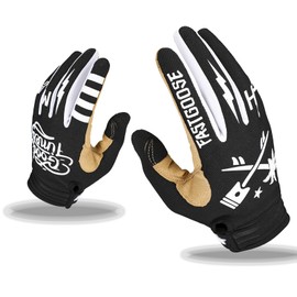 LAXEDING Mountain Bike Gloves for Men Breathable Anti-Slip Women's Cycling Lightweight Glove for MTB Motocross Racing Dirtbike (BlAck0011, X-Large)