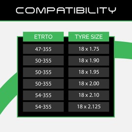PAIR 18" Baldwins Cycle/Bike Inner Tubes 18" x 1.75 to 2.125 (Fits any 1.75, 1.85, 1.90, 1.95, 2.0, 2.10, 2.125) Schrader/Car Type Valve & BALDY'S TYRE LEVERS (Pack of 2)