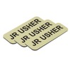 Jr Usher 1 x 3 Name Tag, Brushed Gold (10