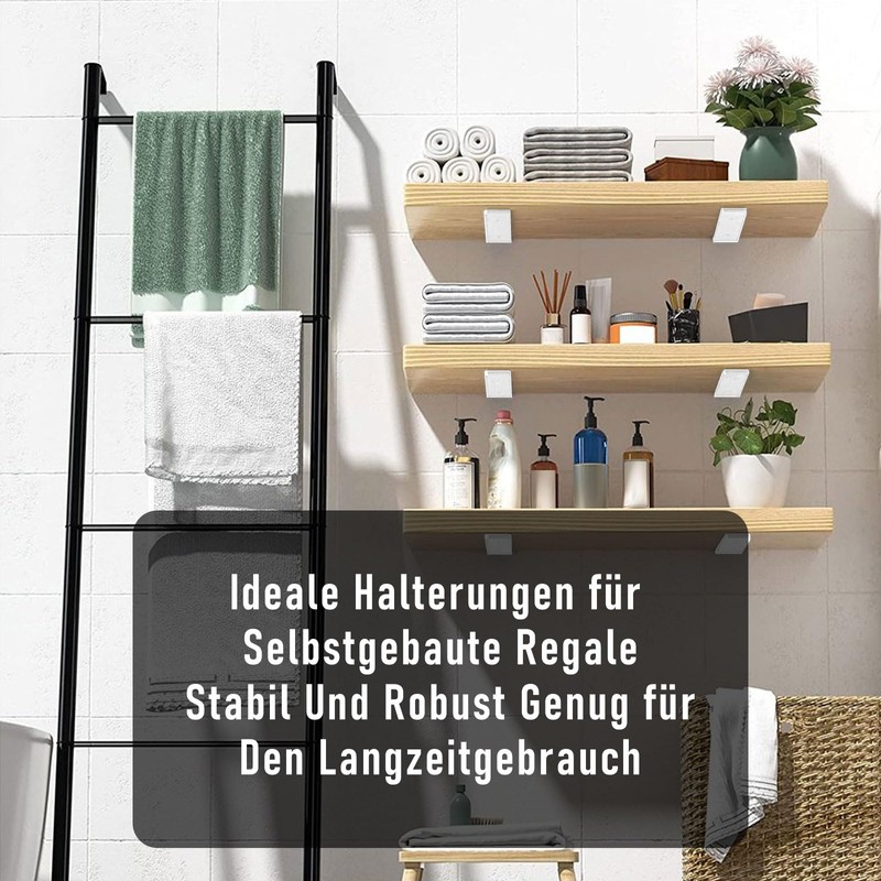 Pack of 2 Shelf Brackets, Shelf Brackets, 20 cm, Heavy