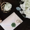 Conelist 50 Pcs Sage Green Wax Seal Stickers for Wedding