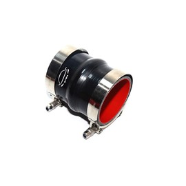 TenkeAuto 4-Ply Reinforced 3" ID Straight Hump Coupler Silicone Hose 4" Length With T Bolt Clamp for Turbo/Intercooler/Piping (3" Black)