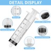 Pack of 3 Large Syringe 60ml Tube, Multifunctional Plastic Syringe