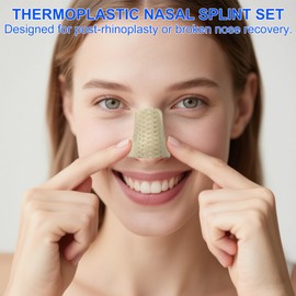 6 Pieces Set Thermoplastic Nose Splints Trapezoid Nasal Splints Brace Cast Nose External Support Protector for Rhinoplasty Septoplasty