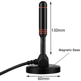 DVB-T/DVB-T2 Antenna DTA240 Ω stronger rod antenna for digital TV TV/DAB Radio/DVB-T2 Tuner Stick/ALU solid core for maximum signal quality.