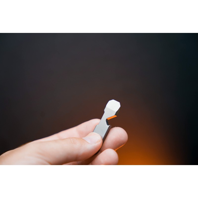 QuickPry Bottle Opener Mini Everyday Carry Pry Bar Tool, For