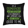 Germaphobe anti-germ hand sanitizer Throw Pillow