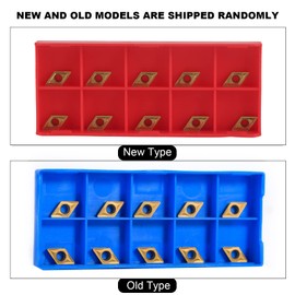 CNC Carbide Insert, 10pcs Diamond Shape CNC Carbide Tips Inserts Blade Cutter Lathe Turning Tool With Box DCMT070204-HM YBC251