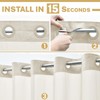 WONICY Small No Hooks Luxury Shower Curtain Set with Snap-in