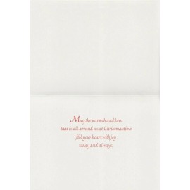 Holiday Cards Christmas Santa With Snowman Black And White Winter Snow Scene Greeting Cards