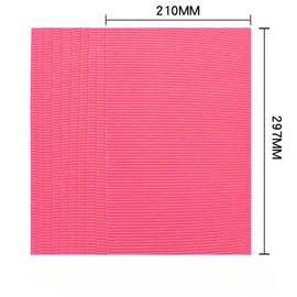 10 hojas de cartón corrugado de colores Hojas de papel corrugado brillante Papel corrugado decorativo para manualidades artísticas DIY, proyectos de carteles 21 x 29.7 cm (Rosa, 21X29.7 cm)