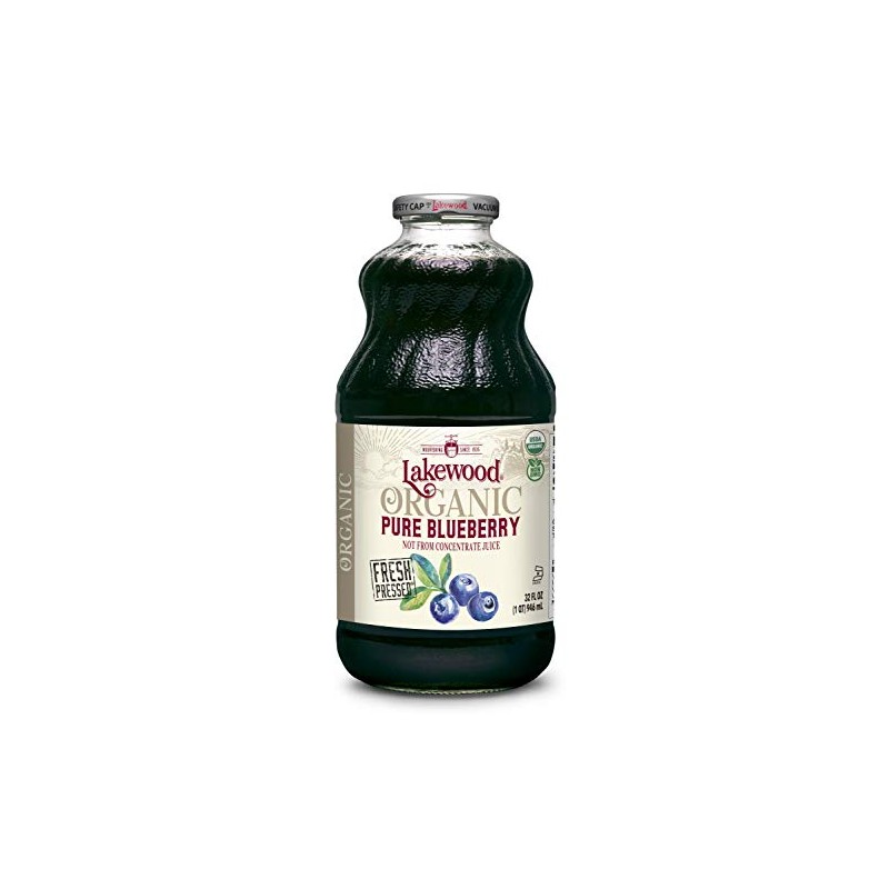Lakewood Organic PURE Blueberry Juice, 32 Fl Oz (Pack of