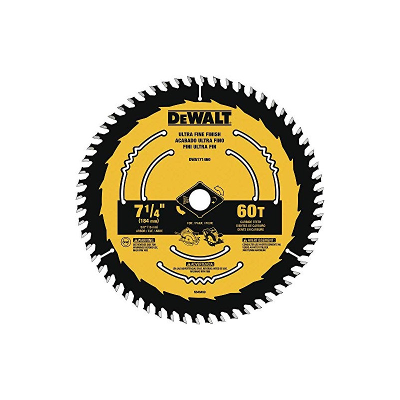 DEWALT Circular Saw Blade, 7 1/4 Inch, 60 Tooth, Wood