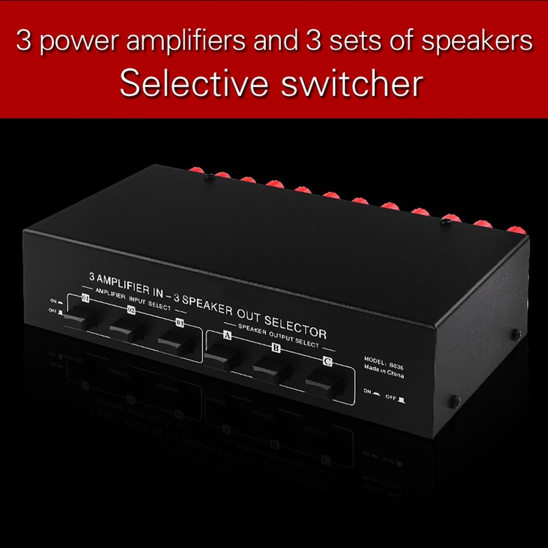 CXCTCT 3 in 3 Out 300W Per Channel Speaker Amplifier