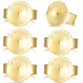 SKAIJEWEL RY Stud Earrings Flat Clasp 925 Silver Nickel Free Hypoallergenic Earring Backs Round Earring Studs Hypoallergenic Women's DIY 2 Pairs, Silver