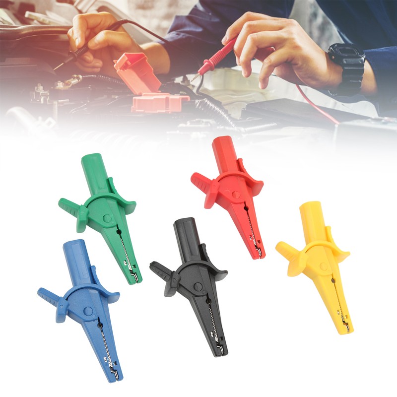 5Pcs/Set Battery Electrical Test Clip 10A 600V‑1000V Multicolor Portable Safety