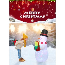 Christmas Inflatable Outdoor Decorations, 5 ft Christmas Inflatable Snowman with Bright Lights, Christmas Blow Up Yard Decorations Lawn Garden Indoor (Snowman)