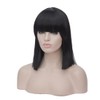 Similler Women Black Bob Synthetic Short Wigs High Temperature Fiber