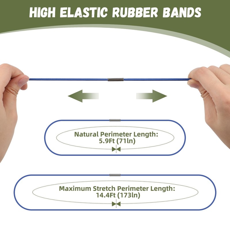 3 Pcs Heavy Duty Trash Can Bands 71 Inch, Durable