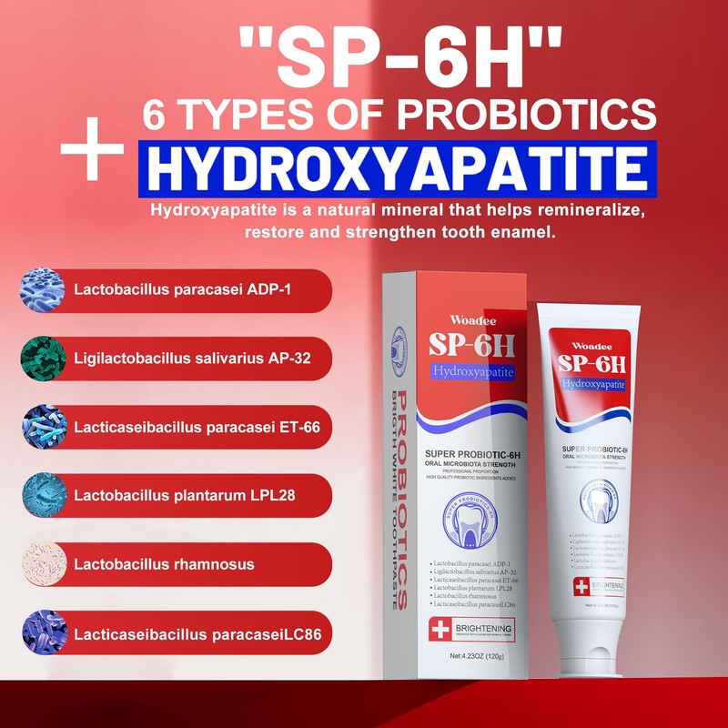 SP-6 Hydroxyapatite Probiotic Whitening Toothpaste, SP-6 Probiotic Whitening Toothpaste, 6