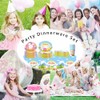 51PCS Easter Tableware Set Theme Decoration,Easter Party Tableware Set, Easter
