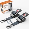 WELLUCK Retractable Ratchet Tie Down Straps for Boat Trailer, Jetski