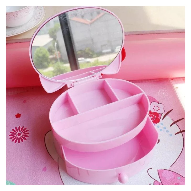 K&H Joyero Con Espejo Kitty 3d Alhajero Estuche Regalos Niña