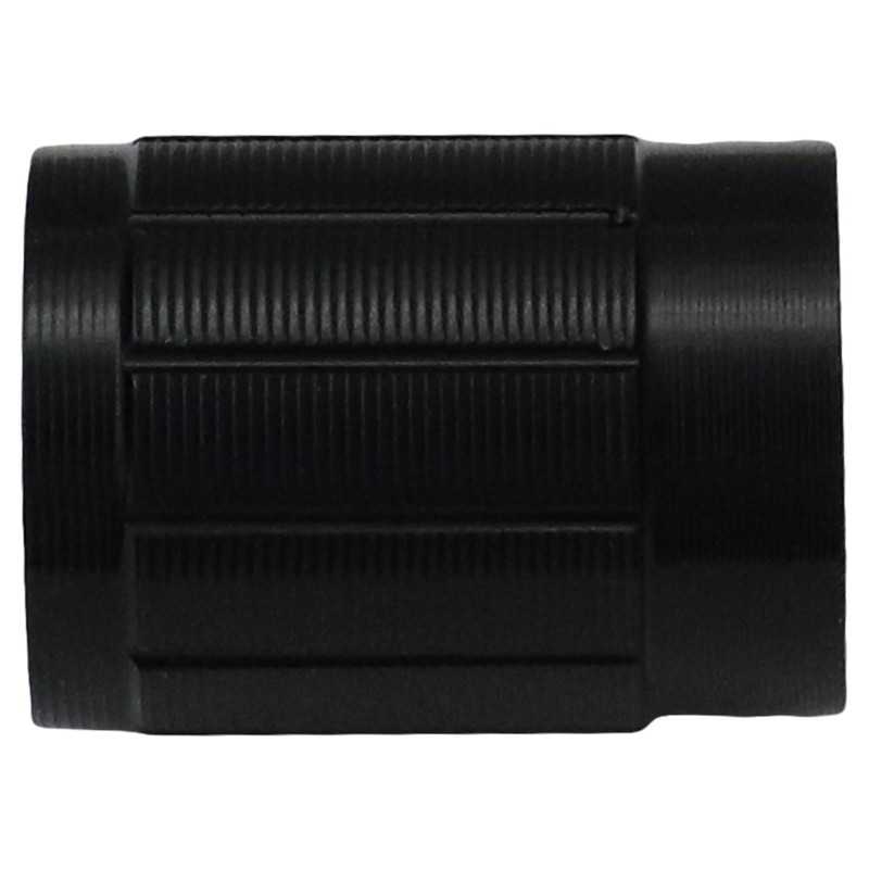 6mm Splined Hole Black Aluminium Amplifier/HiFi Control Knob Pack of