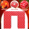 Fullhawl 3D Artificial Red Brick Cardboard Fireplace 39 x 35