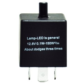 Flashing Speed Adjustable LED Compatible CF13 High Fla Protection Genuine Replacement 3-Pin Universal IC Turn Signal Relay + (Left) - (Right) Note REIZ