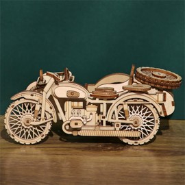 BENNAMA 3D Wooden Puzzles Motorcycle and Sidecar Model Kits, Brainteaser and Puzzle for Christmas/Birthday,Gifts for Adults and Teens to Build Combination