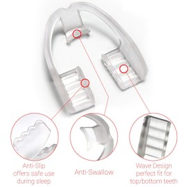 Anti Teeth-Grinding Dental Guard-Ready to use-No Boiling or Molding, Slim, Sleek and Comfortable Works for Upper and Lower Jaw, relieves pain and corrects TMJ and Bruxism
