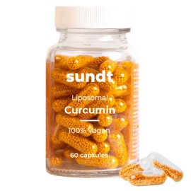 Turmeric 60 Capsules Liposomal | Curcumin Extract | High Bioavailability | High Dose Natural Antioxidant Against Inflammation and Oxidative Stress | Vegan & GMO-Free | Sundt Supplements