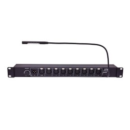 DMXNET 8-port Opto-Isolated DMX Splitter/Amplifier/Isolator, LED Indicator, USB Adjustable Work Light, DMX VIEW Function, Bulit-in Termination, XLR-3PIN,19 Inch Rack Mountable(RDM not Supported)