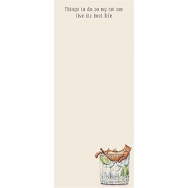 Hester & Cook Bewilderbeest Cat Grocery List Notepad - Cute Decorative Stationery for Shopping List, To Do List, Reminders - 30 Sheets per Pad 10 x 4.25 inches