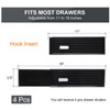 sourcing map 4 Pcs Plastic Drawer Dividers Organizer 11"-18" Adjustable